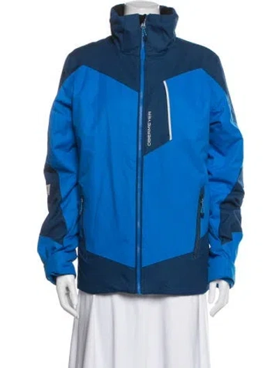 Pre-owned Obermeyer Colorblock Pattern Performance Jacket In Blue