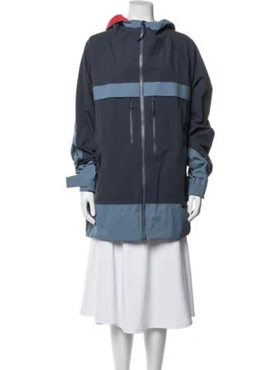 Pre-owned Obermeyer Colorblock Pattern Performance Jacket In Blue
