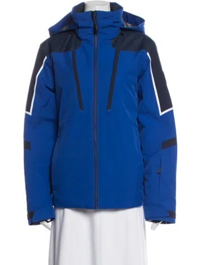 Pre-owned Obermeyer Colorblock Pattern Performance Jacket In Blue