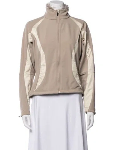 Pre-owned Obermeyer Colorblock Pattern Performance Jacket In Neutrals