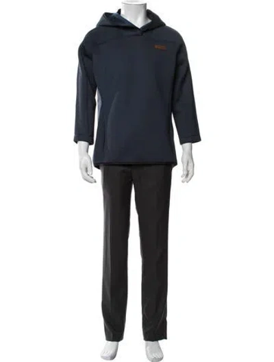 Pre-owned Obermeyer Crew Neck Long Sleeve Hoodie In Blue