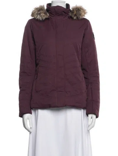 Pre-owned Obermeyer Down Coat In Burgundy
