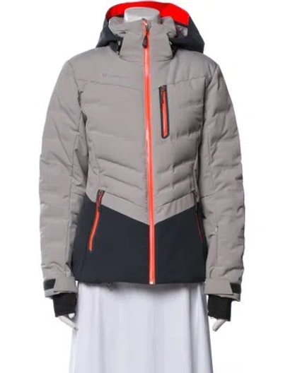 Pre-owned Obermeyer Down Jacket In Gray