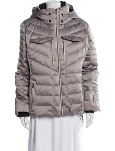 Pre-owned Obermeyer Down Jacket In Gray