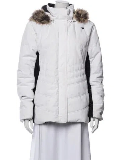 Pre-owned Obermeyer Down Jacket In White