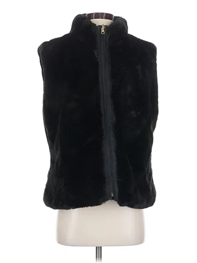 Pre-owned Obermeyer Faux Fur Vest In Black