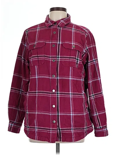 Pre-owned Obermeyer Fleece Jacket In Burgundy