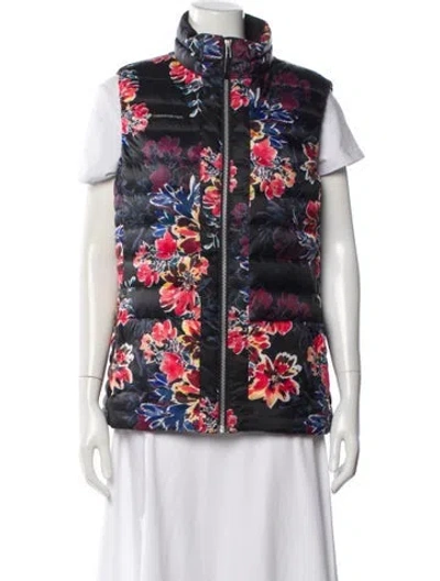 Pre-owned Obermeyer Floral Print Down Jacket In Multi