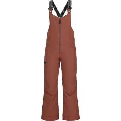 Obermeyer Men's  Anya Snow Bib Girls Mocha Fleece Lined Adjustable Suspender Jzz575 In Brown