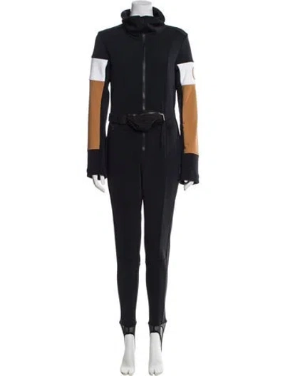 Pre-owned Obermeyer Mock Neck Jumpsuit In Blue