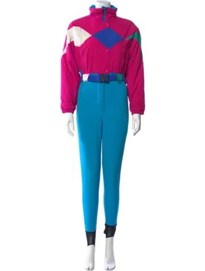 Pre-owned Obermeyer Mock Neck Jumpsuit In Multi