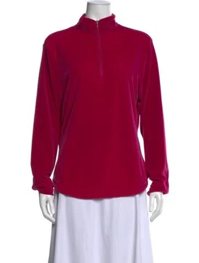 Pre-owned Obermeyer Mock Neck Long Sleeve Top In Pink