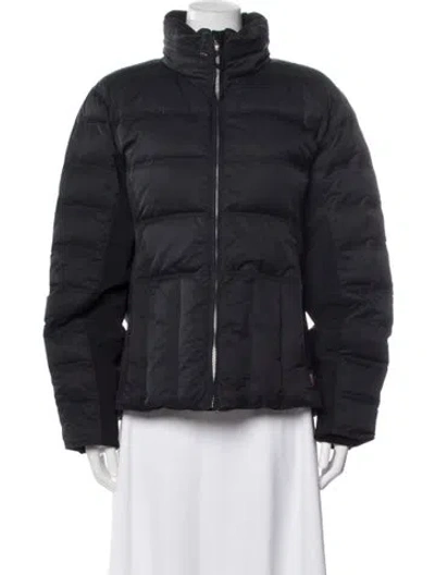 Pre-owned Obermeyer Nylon Down Jacket In Black