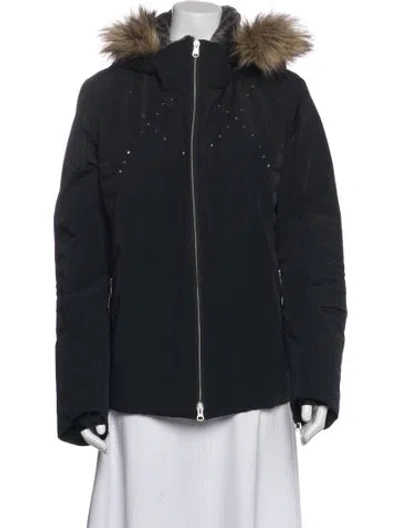 Pre-owned Obermeyer Nylon Down Jacket In Blue