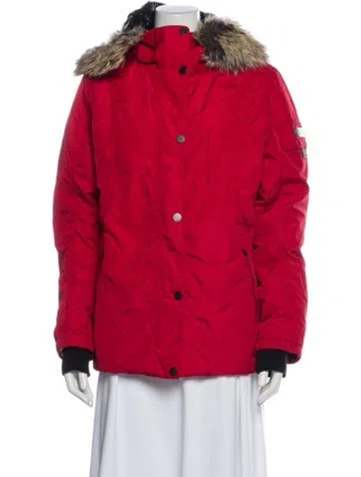 Pre-owned Obermeyer Nylon Jacket In Red