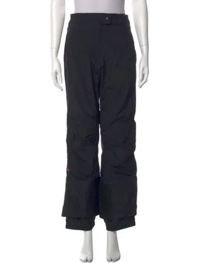 Pre-owned Obermeyer Nylon Straight Leg Pants In Black