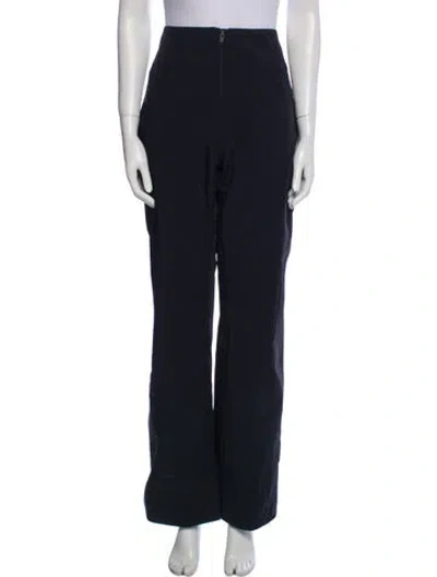 Pre-owned Obermeyer Nylon Wide Leg Pants In Black