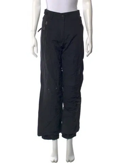 Pre-owned Obermeyer Nylon Wide Leg Pants In Black