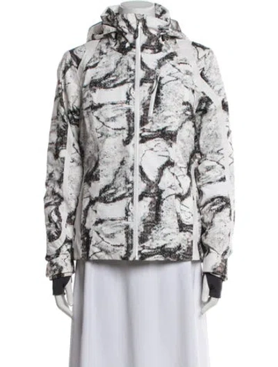 Pre-owned Obermeyer Patterned Performance Jacket In White