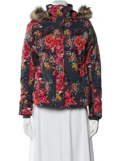 Pre-owned Obermeyer Printed Parka In Blue