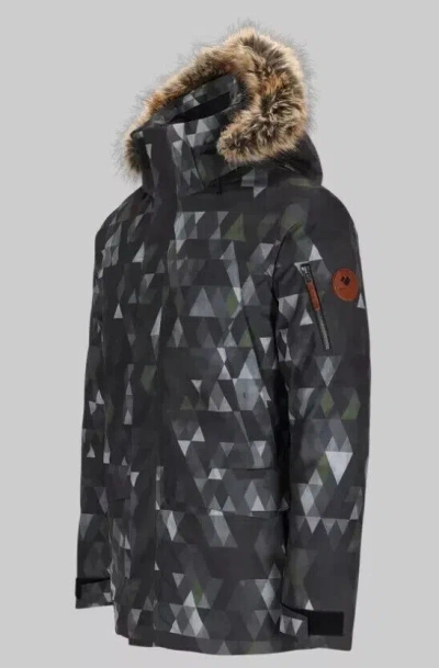 Pre-owned Obermeyer Ridgeline Insulated Jacket Faux Fur Men's Size M In Multicolor
