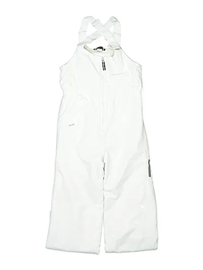 Pre-owned Obermeyer Kids' Snow Pants With Bib In White