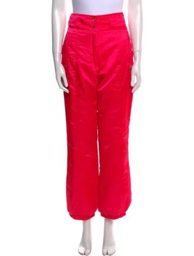 Pre-owned Obermeyer Straight Leg Pants In Red