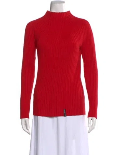 Pre-owned Obermeyer Turtleneck Sweater In Red