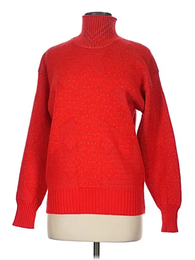 Pre-owned Obermeyer Turtleneck Sweater In Red