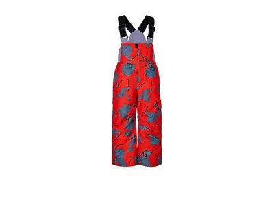 Obermeyer Volt Print Bib Pants (toddler/little Kid/big Kid) Boy's Clothing Daffy Dayz/red : 7 Little Kid 16, F In Multi