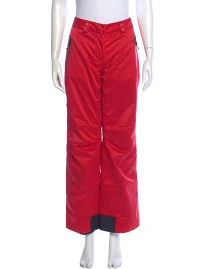 Pre-owned Obermeyer Wide Leg Pants In Red