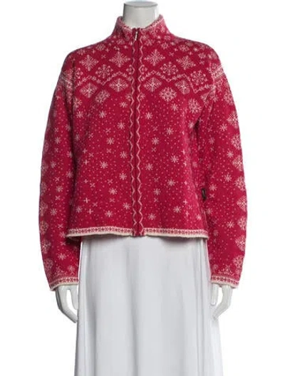 Pre-owned Obermeyer Wool Crew Neck Sweater In White