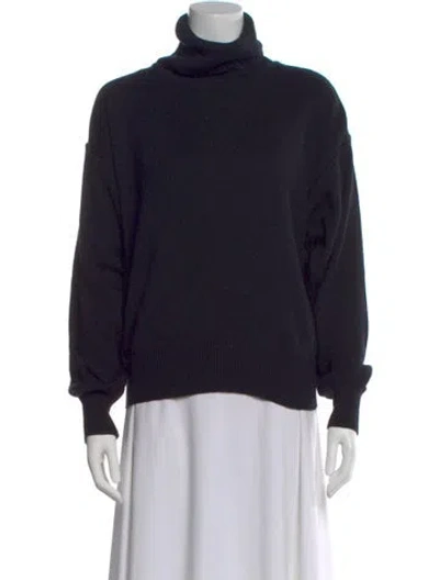 Pre-owned Obermeyer Wool Turtleneck Sweater In Black