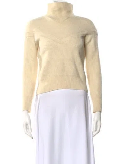 Pre-owned Obermeyer Wool Turtleneck Sweater In Yellow