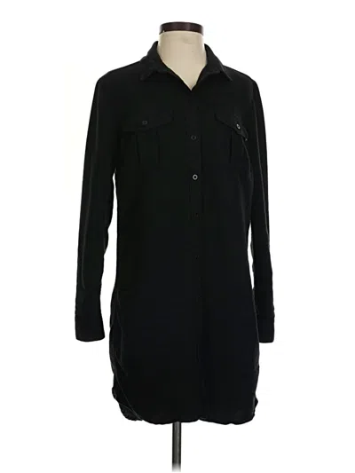 Pre-owned Obey 3/4 Sleeve Button Down Shirt In Black