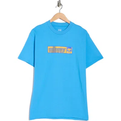 Obey '90s Icon Graphic T-shirt In Blue