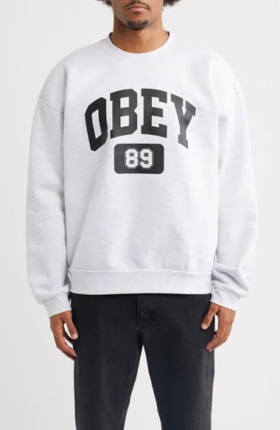Obey Academy Graphic Sweatshirt In White