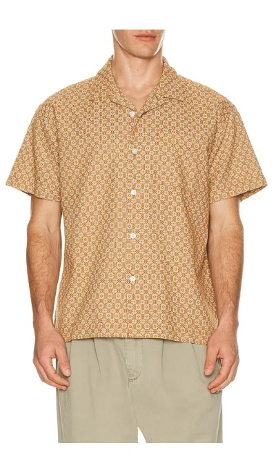 Obey Adrian Woven Shirt In Brown