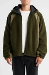 Obey Alta Fleece Hooded Jacket In Green