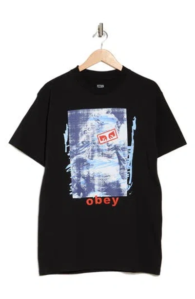 Obey Angel Eyes Graphic T-shirt In Black