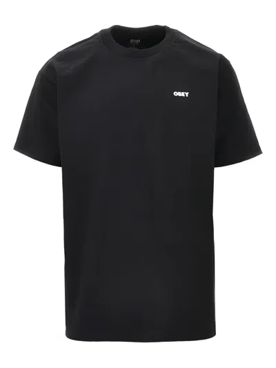 Obey Ar Logo T-shirt In Black