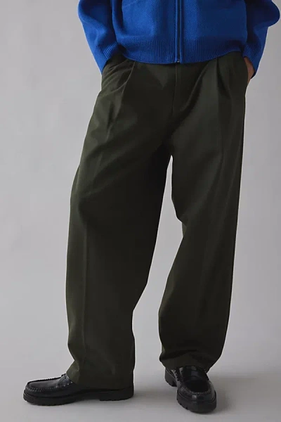 Obey Armel Pleated Pant In Dark Green, Men's At Urban Outfitters