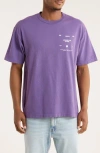 Obey Around The Globe Graphic T-shirt In Purple