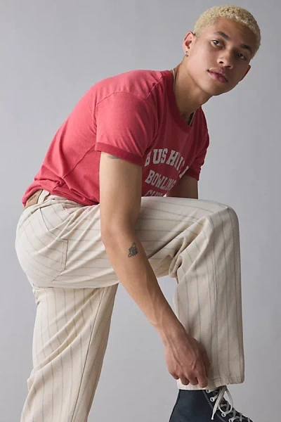 Obey Baggy Stripe Pattern Jean In Pelican, Men's At Urban Outfitters