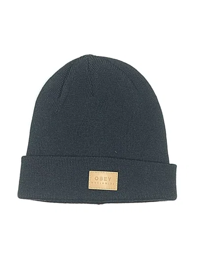 Pre-owned Obey Beanie Hat In Gray