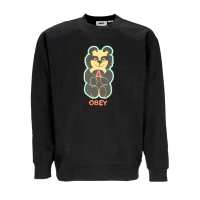 Obey Bear Icon Premium Crew Fleece Men's Crew Neck Sweatshirt Black