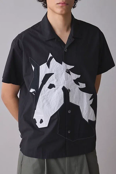 Obey Beau Woven Short Sleeve Shirt Top In Black, Men's At Urban Outfitters