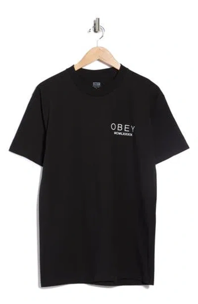 Obey Bella Maximus Cotton Graphic T-shirt In Black