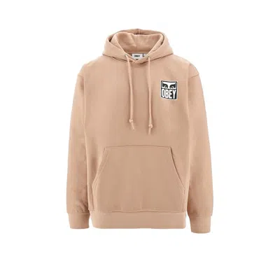 Obey Bey Eyes Icon Hoodie In Beige