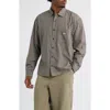 Obey Bigwig Andy Shadow Check Cotton Button-up Shirt In Brown